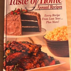 Taste of Home Annual Recipes Cookbook with Rich Brown and Cream Cover